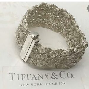 AUTHENTIC Rare & Retired Tiffany & Co Sterling Silver Mesh Bracelet